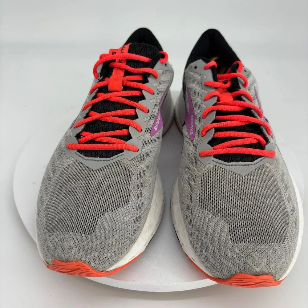 Brooks Launch 6 Running Shoes Womens 10 Wide Gray Pink Chevron Gym